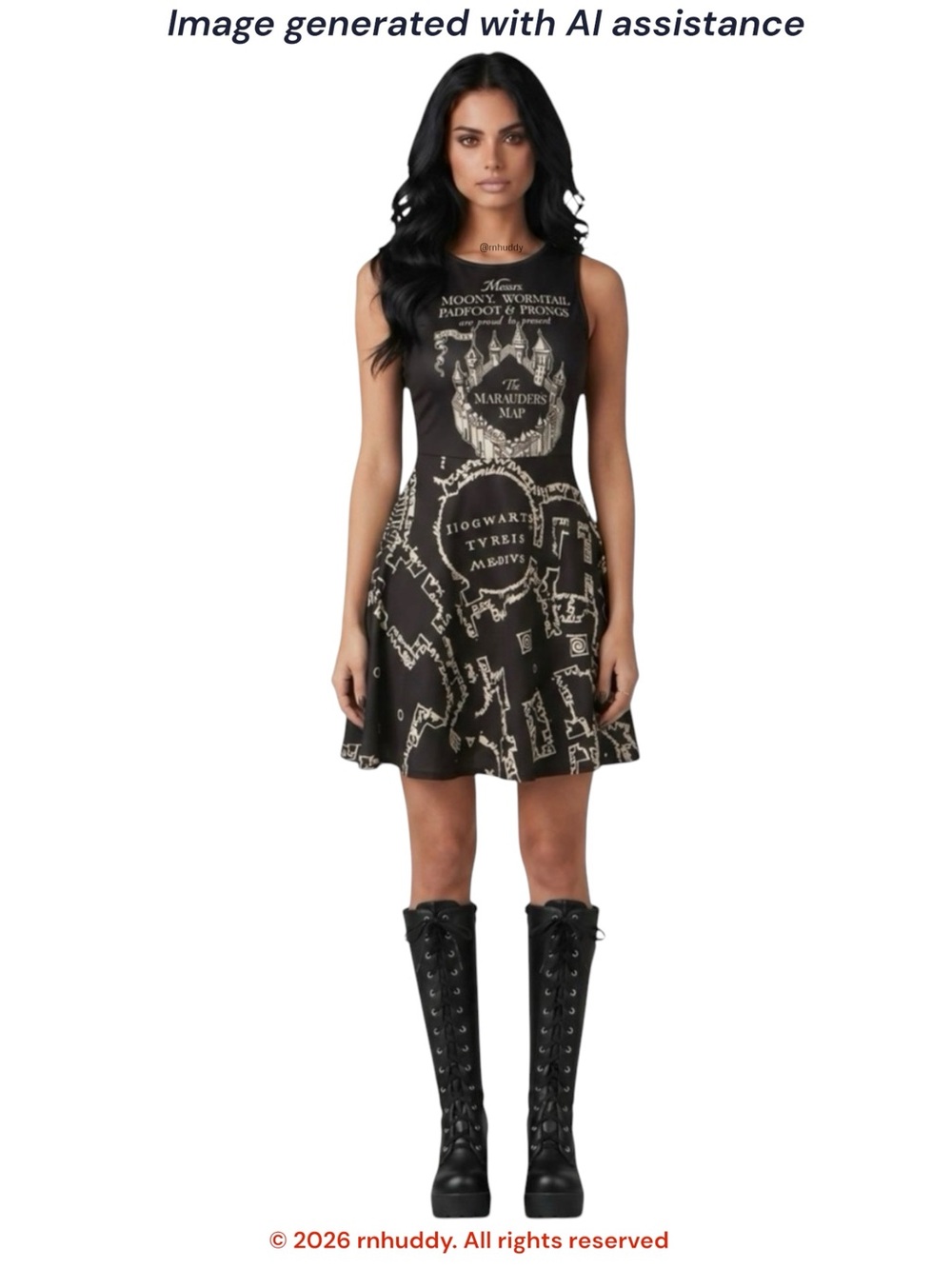 Harry Potter S Marauder's Map dress - Picture 13 of 14